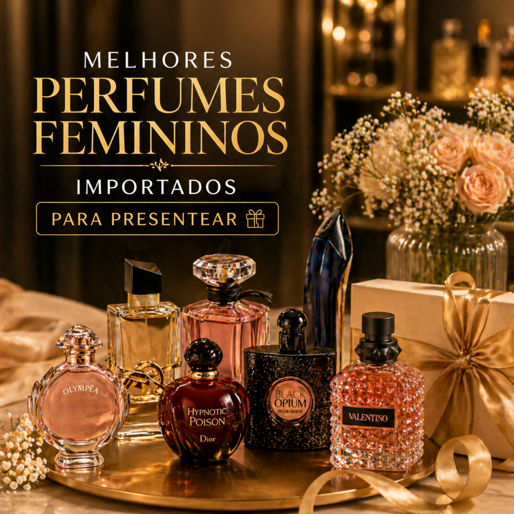 Melhores perfumes femininos importados para presentear com frascos luxuosos e embalagem elegante