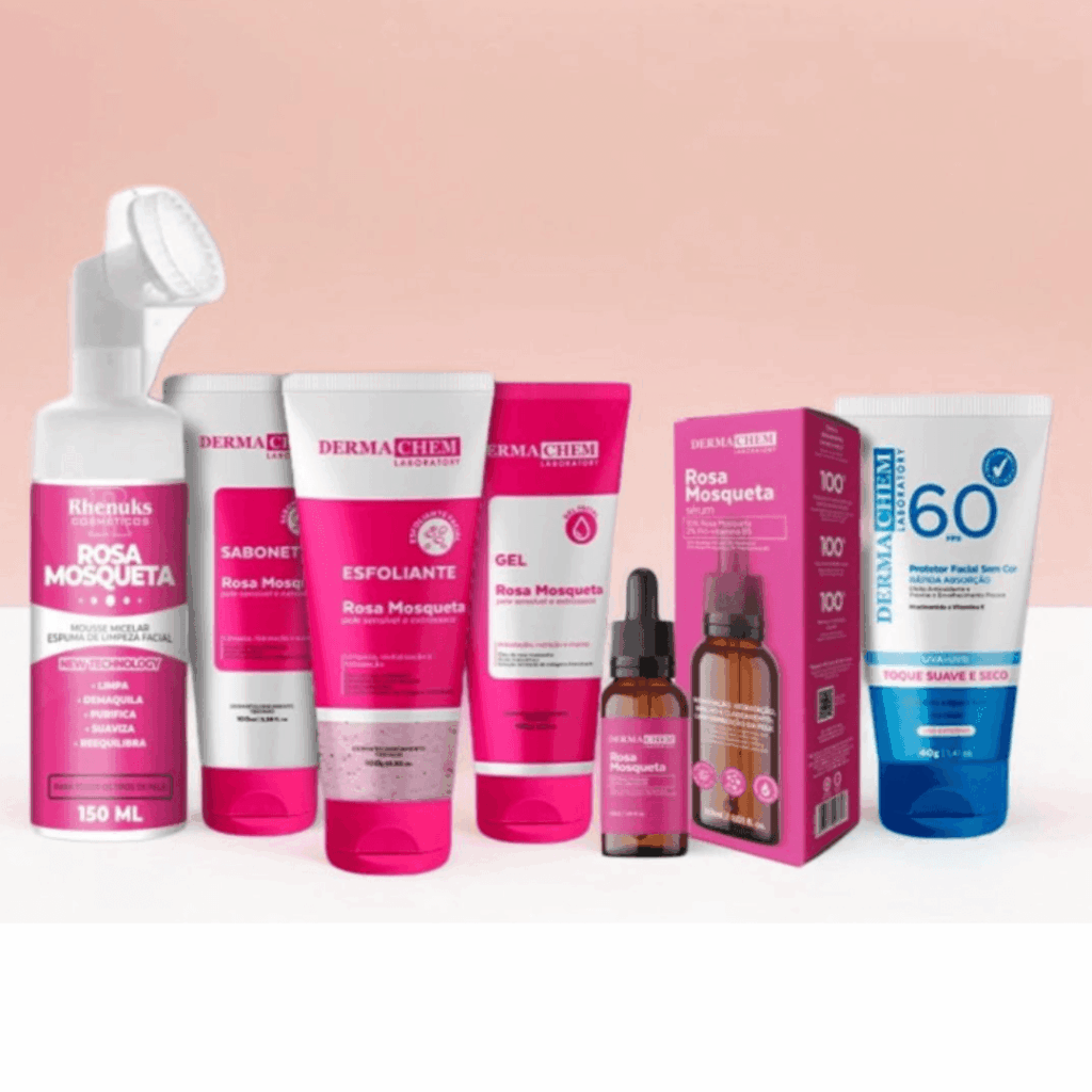 Combo para rotina diario de skincare Rosa Mosqueta