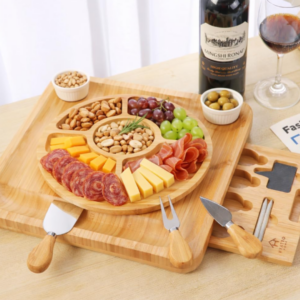 Kit de Tábuas de queijo e frios Bambu - Petisqueira