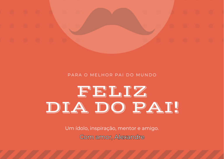 Cartão Dia dos Pais Melhor Pai