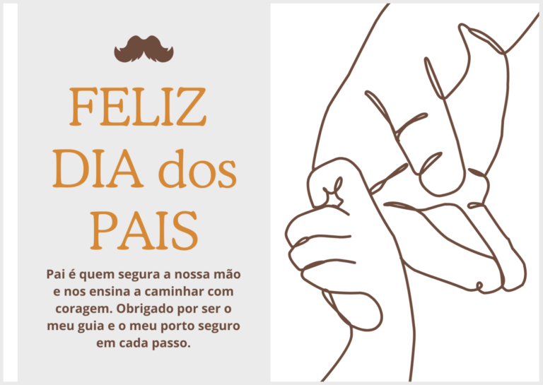 Cartão Dia dos Pais - Segura a Mão