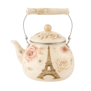 Chaleira Bule Esmaltada Retrô Vintage Paris
