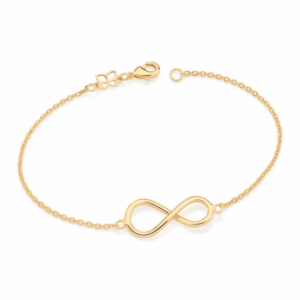 Pulseira Banhado Ouro Berloque Infinito ideias de presentes para amiga